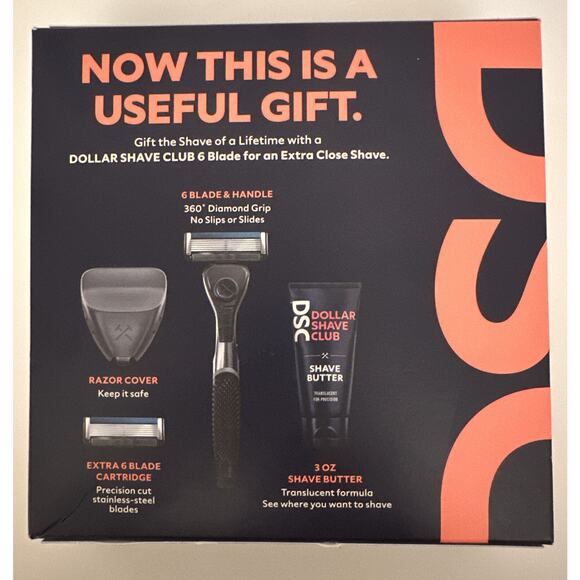 Dollar Shave Club Set 6 Blade, Handle, 2 Blade Cartridges 3oz Shave Butter-NEW - Picture 2 of 4